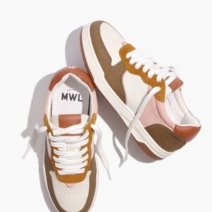 Madewell Court Sneakers in Nubuck and Recycled Leather size 7
